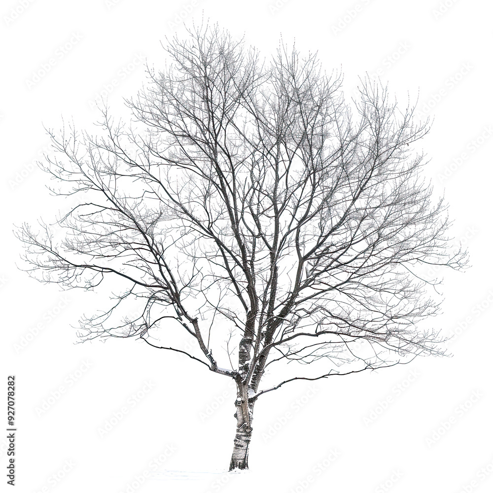 Alder Tree Silhouette. translucent Alder Tree Silhouette. translucent