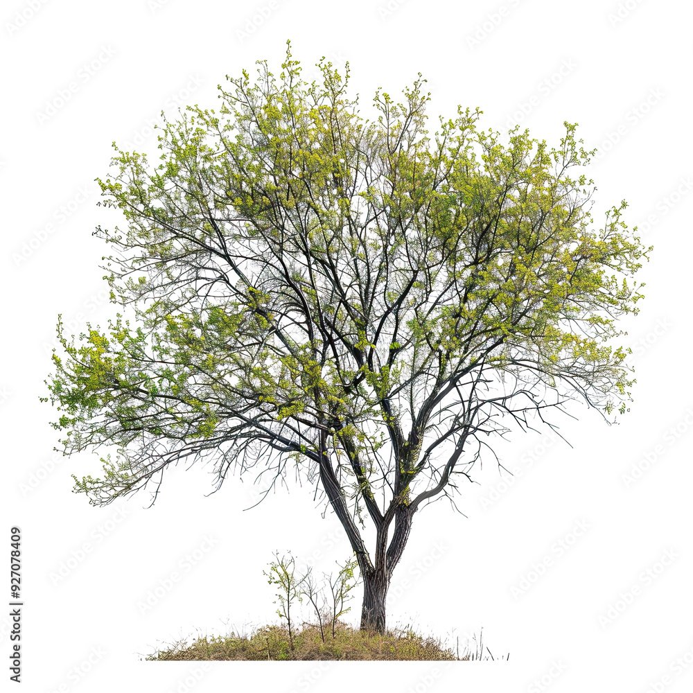 Alder Tree Isolated on translucent Alder Tree Isolated on translucent