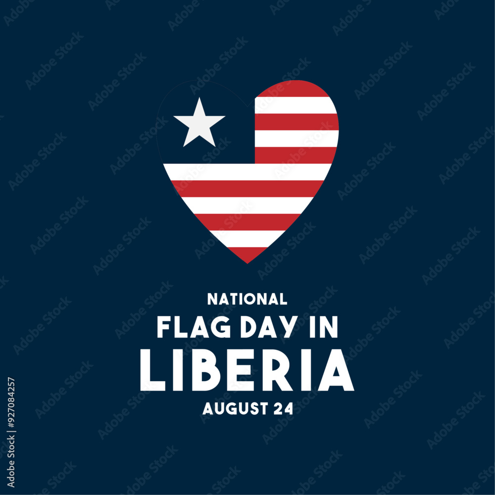 National Flag Day in Liberia. August 24. National Flag Day in Liberia. August 24.