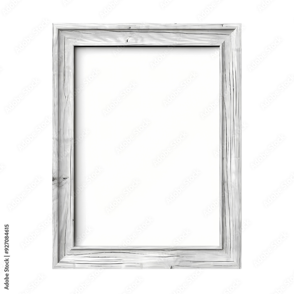 A simple white wooden picture frame isolated on a black background. A simple white wooden picture frame isolated on a black background.