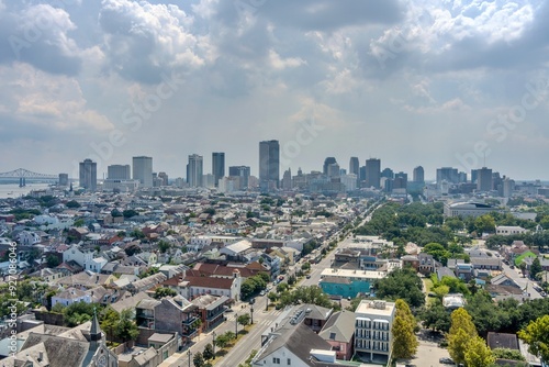 Downtown New Orleans, Louisiana in August photo