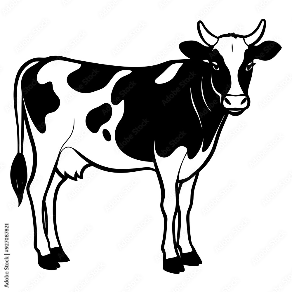 black and white cow vector illustration black and white cow vector illustration