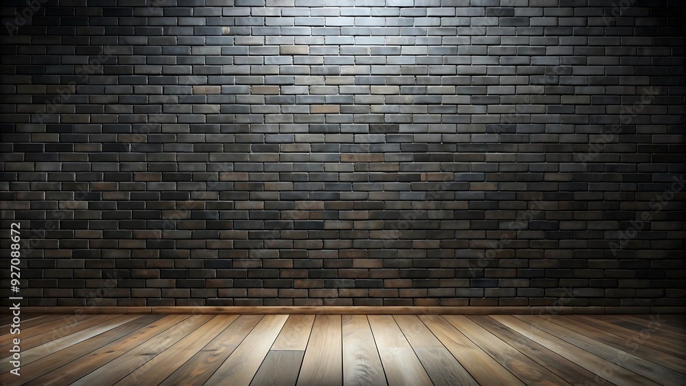 Brick Wall and Wooden Floor Background. Brick Wall and Wooden Floor Background.