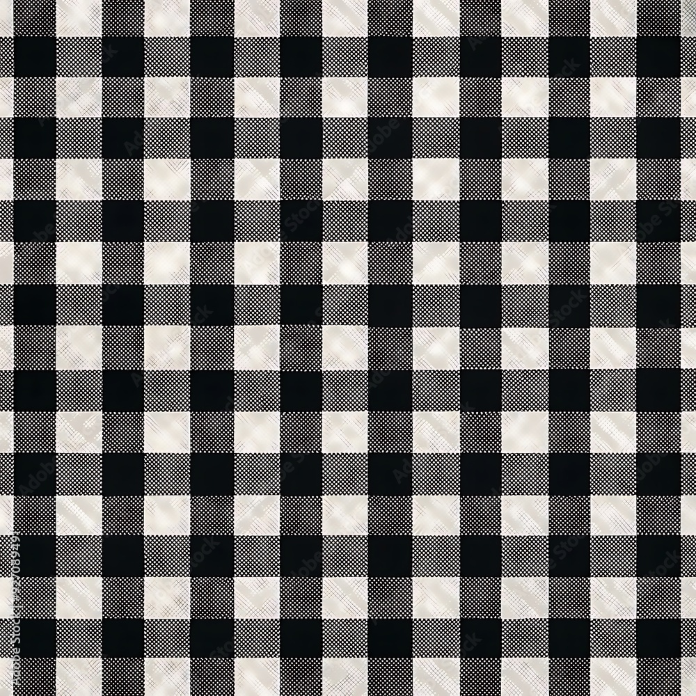 Black and White Checkerboard Pattern with Dots. Black and White Checkerboard Pattern with Dots.