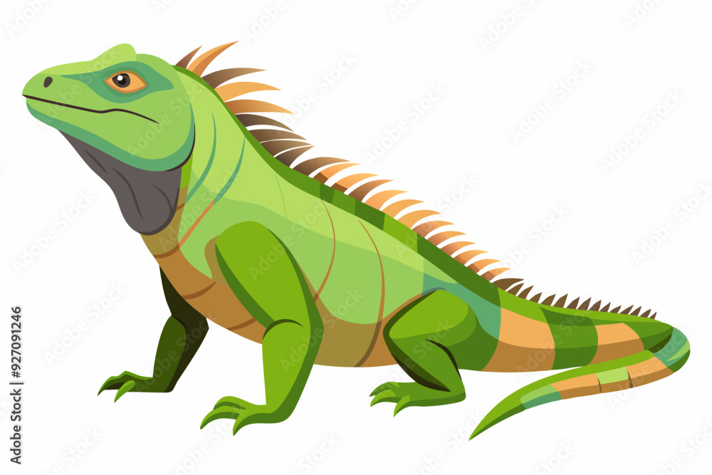 Iguana side view vector illustration Iguana side view vector illustration