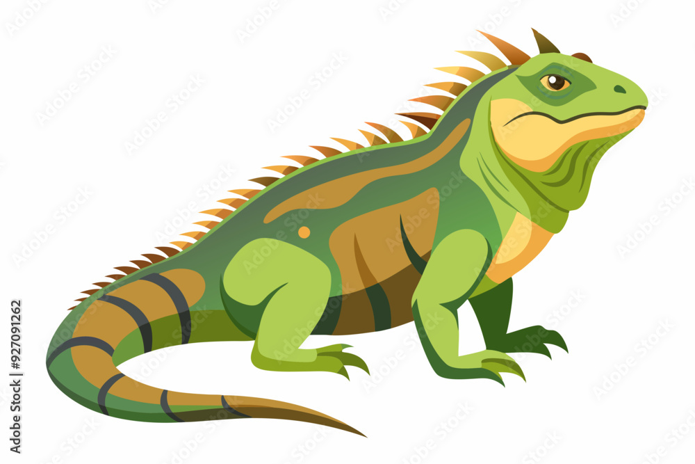 Iguana side view vector illustration Iguana side view vector illustration