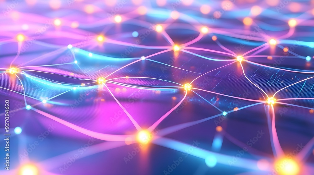 Abstract Network, Technology Background, Futuristic Design Abstract Network, Technology Background, Futuristic Design