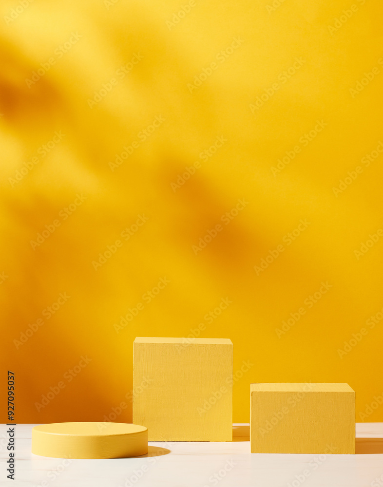 yellow painted cubes