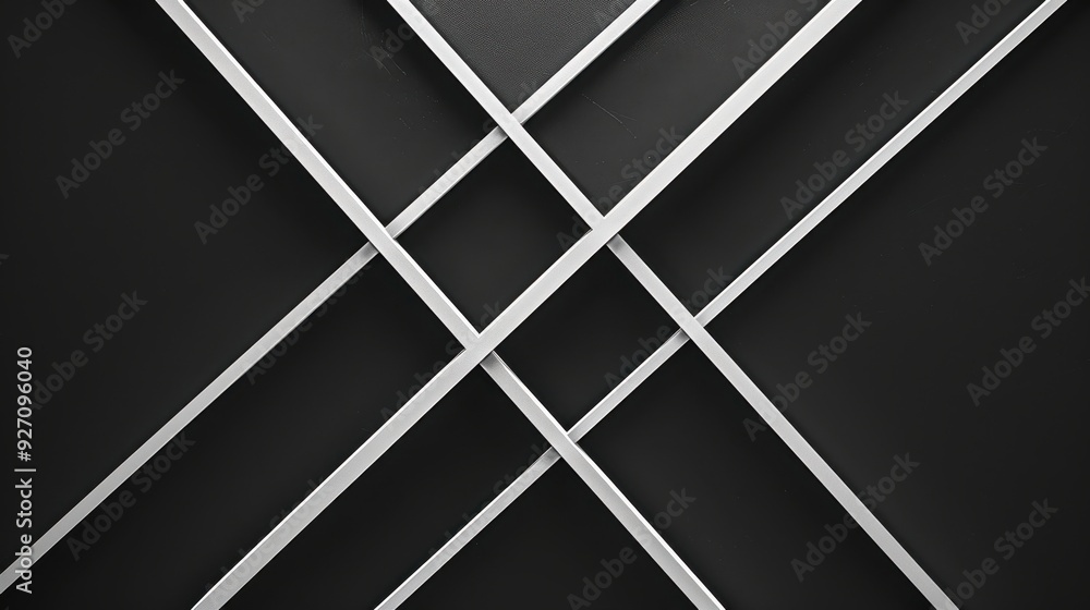 A close-up shot of a black surface with silver lines intersecting in a geometric pattern. The lines create a sense of depth and perspective, while the dark background provides a stark contrast. A close-up shot of a black surface with silver lines intersecting in a geometric pattern. The lines create a sense of depth and perspective, while the dark background provides a stark contrast.