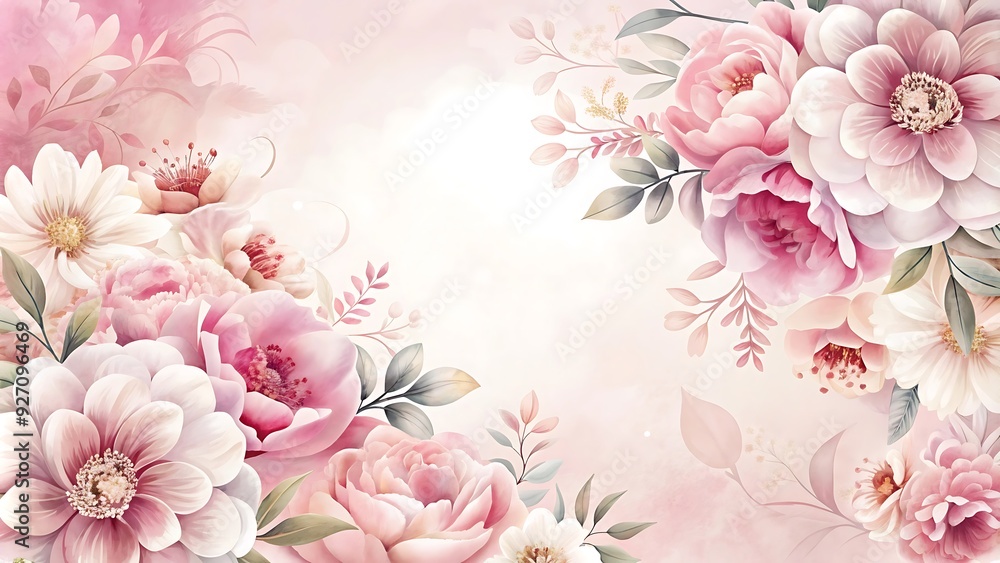 Delicate Pink Floral Background. Delicate Pink Floral Background.