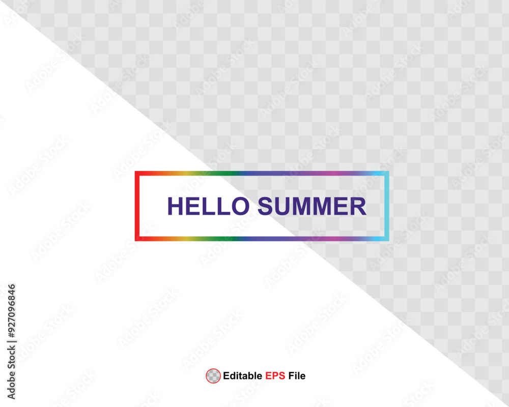 Hello summer button, sun and sale. Vector minimalistic illustration of sun rays, swimming pool with sun lounger and umbrella and tropical palm leaf, orange and sea beach with sand for background Hello summer button, sun and sale. Vector minimalistic illustration of sun rays, swimming pool with sun lounger and umbrella and tropical palm leaf, orange and sea beach with sand for background
