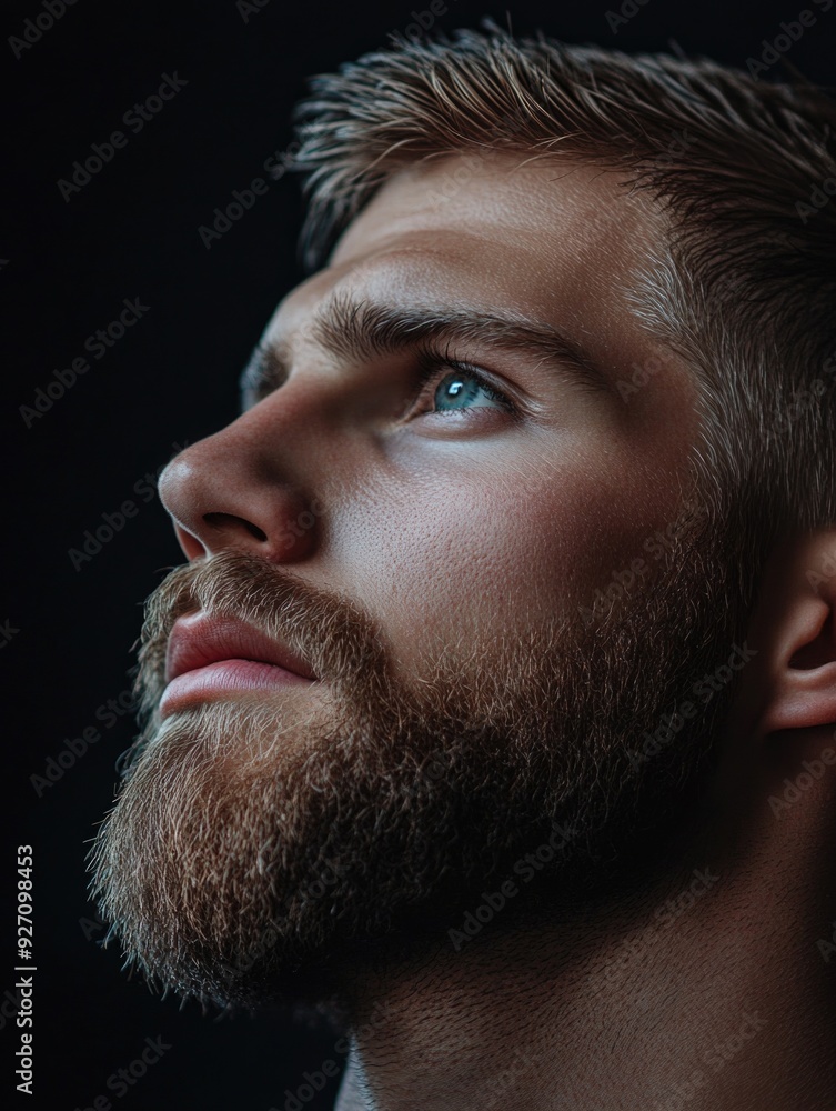 Obraz premium Man with beard close-up