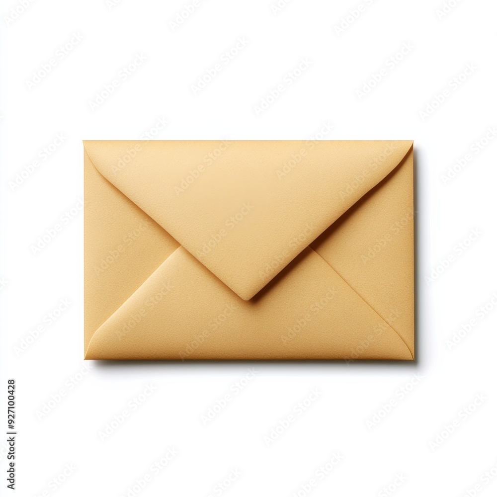 3D single icon of a simple envelope with a clean texture, representing communication and correspondence, ideal for office and personal use, isolated on a white background 3D single icon of a simple envelope with a clean texture, representing communication and correspondence, ideal for office and personal use, isolated on a white background