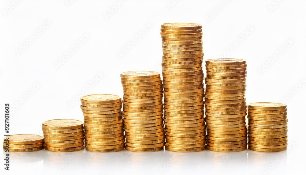 Stack of Gold Coins Isolated on White Background Stack of Gold Coins Isolated on White Background