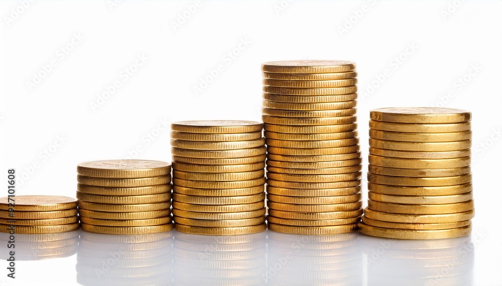 Stack of Gold Coins Isolated on White Background Stack of Gold Coins Isolated on White Background