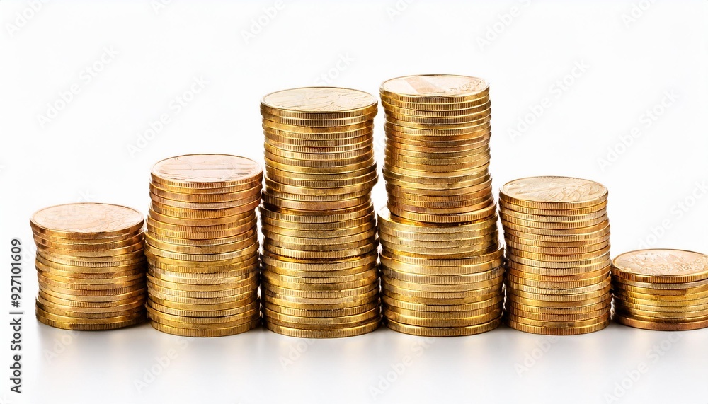 Stack of Gold Coins Isolated on White Background Stack of Gold Coins Isolated on White Background