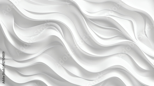 a picture of a textured, white, abstract pattern with wavy lines.