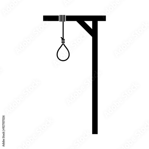 Gallows icon isolated on white background