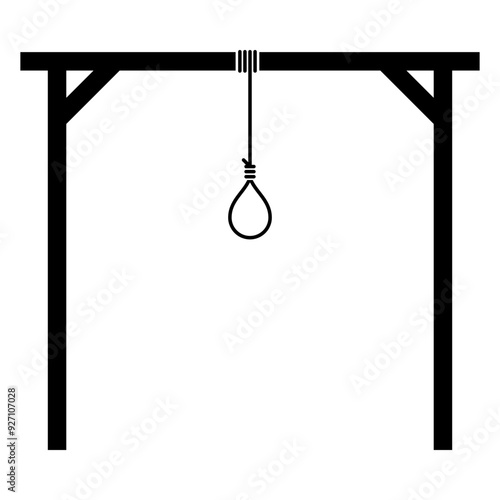 Gallows icon isolated on white background