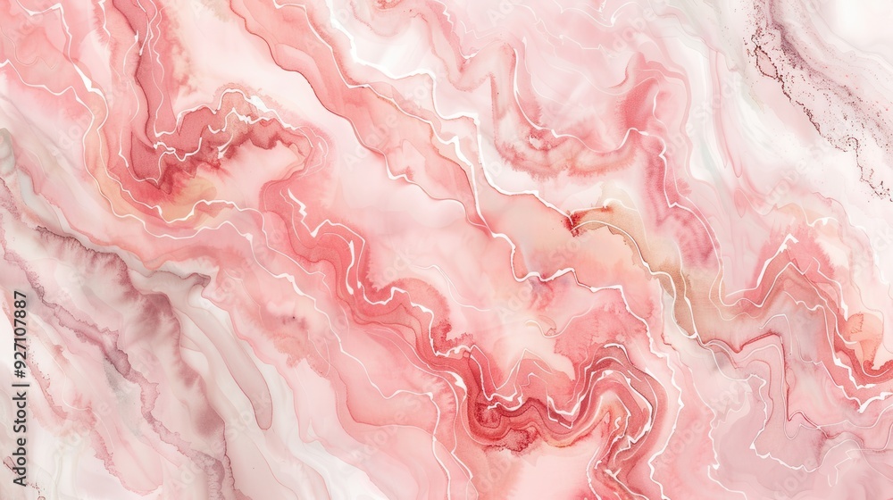 A close-up shot of an abstract pink and white marble texture background with swirling patterns and veins. The surface is smooth and glossy, and the colors are soft and subtle. A close-up shot of an abstract pink and white marble texture background with swirling patterns and veins. The surface is smooth and glossy, and the colors are soft and subtle.