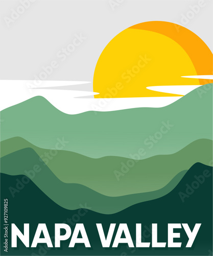 napa valley california with beautiful sky views