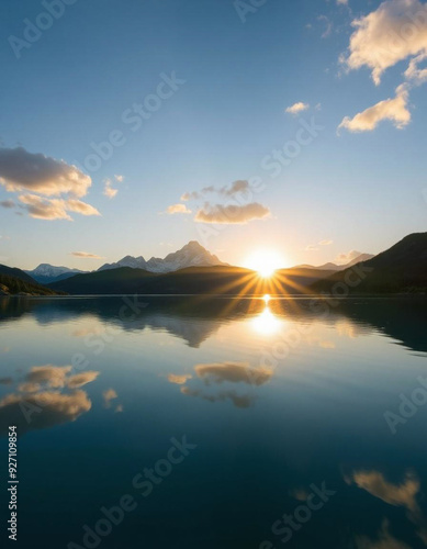 Impressive-summer-sunrise-on-Eibsee-lake-