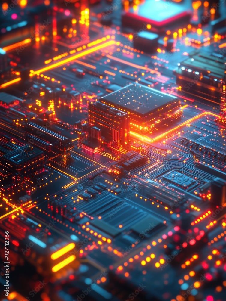 Computer Circuit Board Close Up Computer Circuit Board Close Up