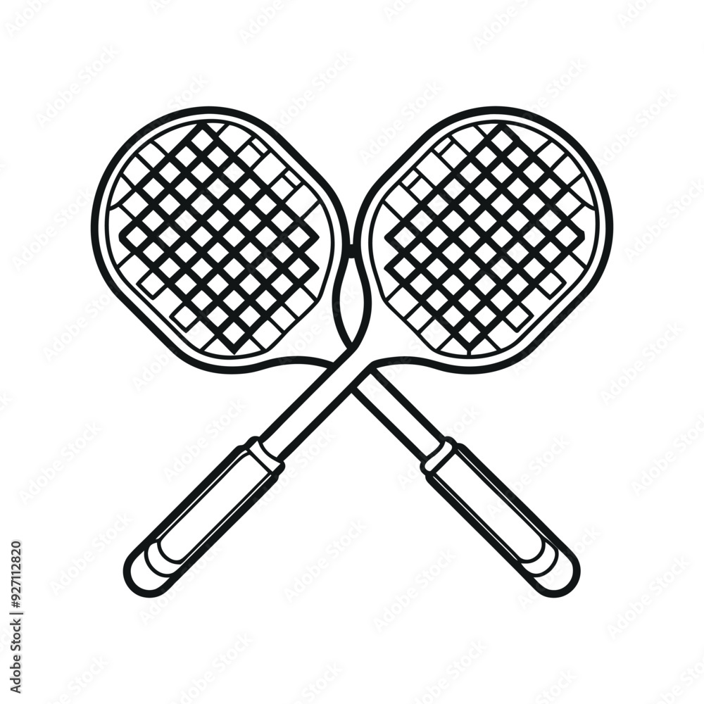 Picleball Paddles Cross Design, Vector, Illustration, Ai Generated Picleball Paddles Cross Design, Vector, Illustration, Ai Generated