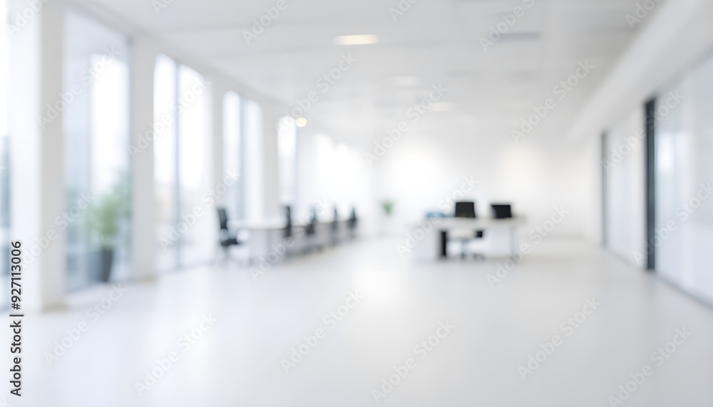 empty white business office with blurred background empty white business office with blurred background