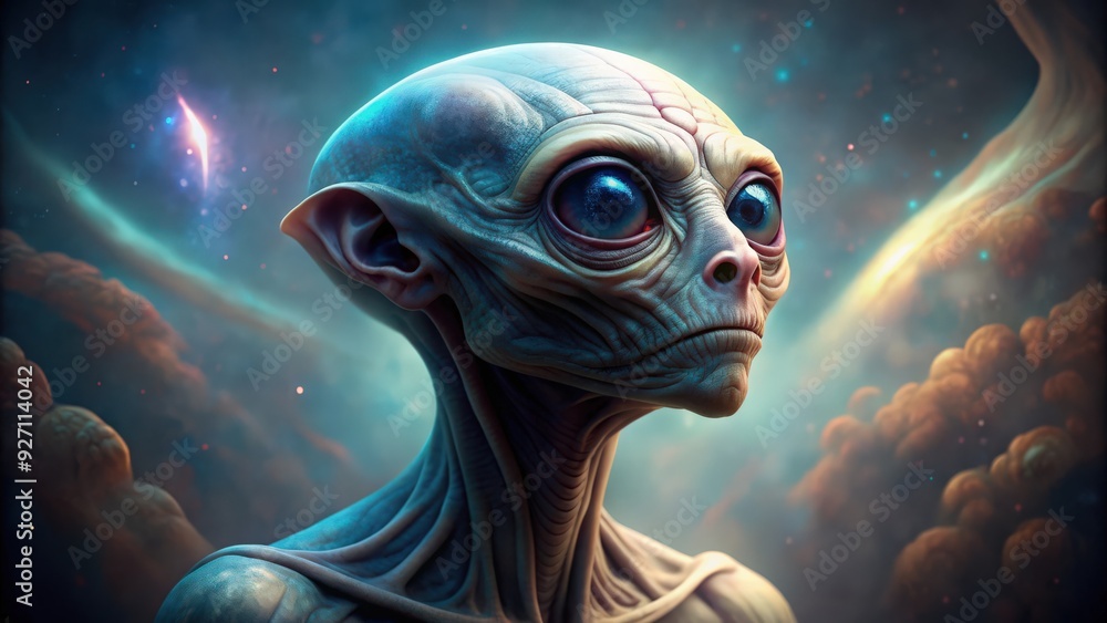Alien creature staring up in awe, alien,rendering, extraterrestrial, creature, looking up, awe, futuristic, sci-fi Alien creature staring up in awe, alien,rendering, extraterrestrial, creature, looking up, awe, futuristic, sci-fi