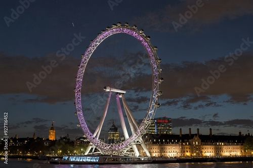 London, UK - 04 May 2024: Millennium wheel capsules in air photo