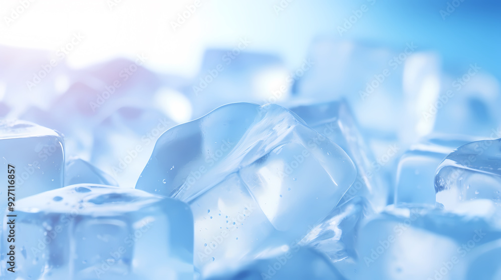 Ice cubes, cool summer background Ice cubes, cool summer background