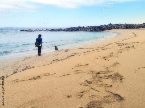 photograph of La Marosa beach in June, Burela, Lugo, Galicia, Spain, photo