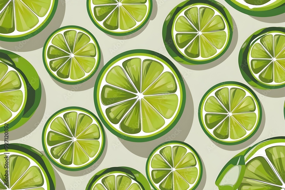 seamless background with lime slices seamless background with lime slices