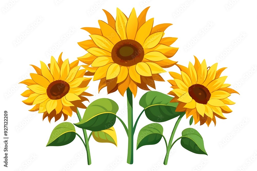 Obraz premium sunflowers watercolor