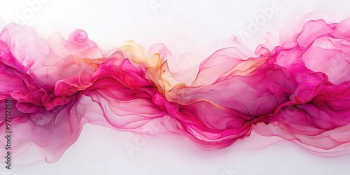 Elegant abstract pink alcohol ink flow art on translucent background, pink, alcohol ink, elegant, abstract, flow art