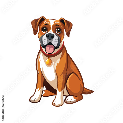 Boxer Dog Clipart: Premium Vector Illustration Design