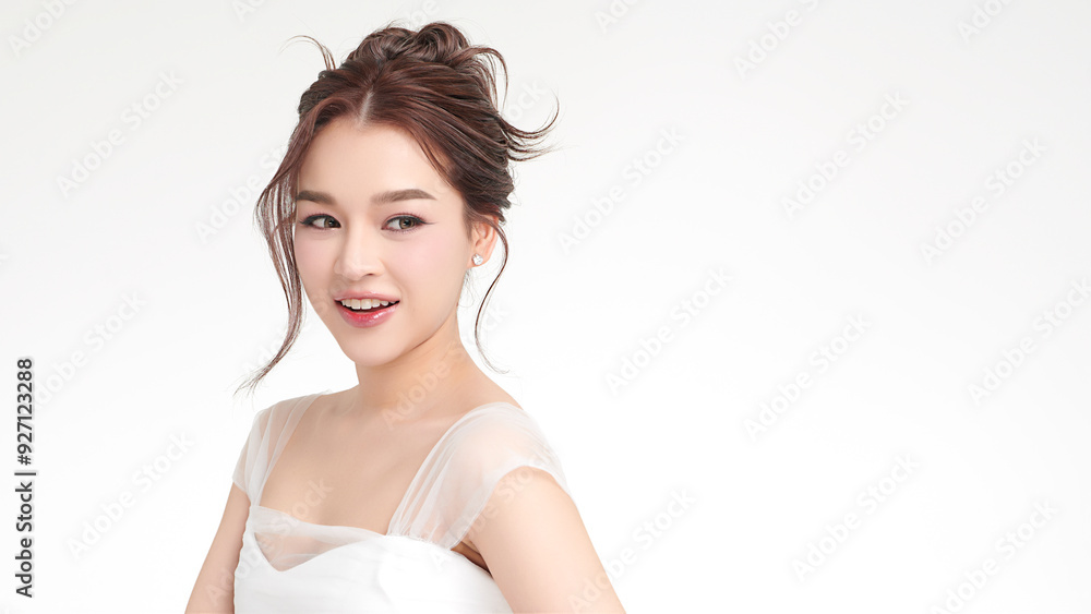 Beautiful young asian woman with clean fresh skin on white background, Face care, Facial treatment, Cosmetology, beauty and spa, Asian women portrait. Beautiful young asian woman with clean fresh skin on white background, Face care, Facial treatment, Cosmetology, beauty and spa, Asian women portrait.