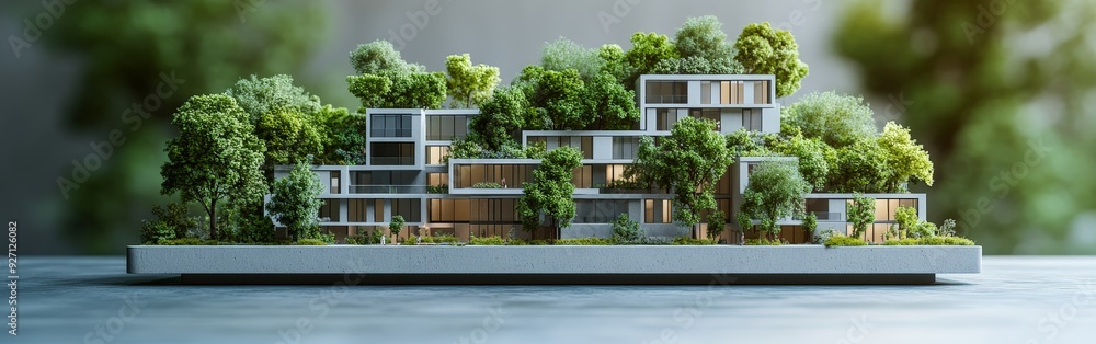 Architects designing green building with rooftop gardens Architects designing green building with rooftop gardens
