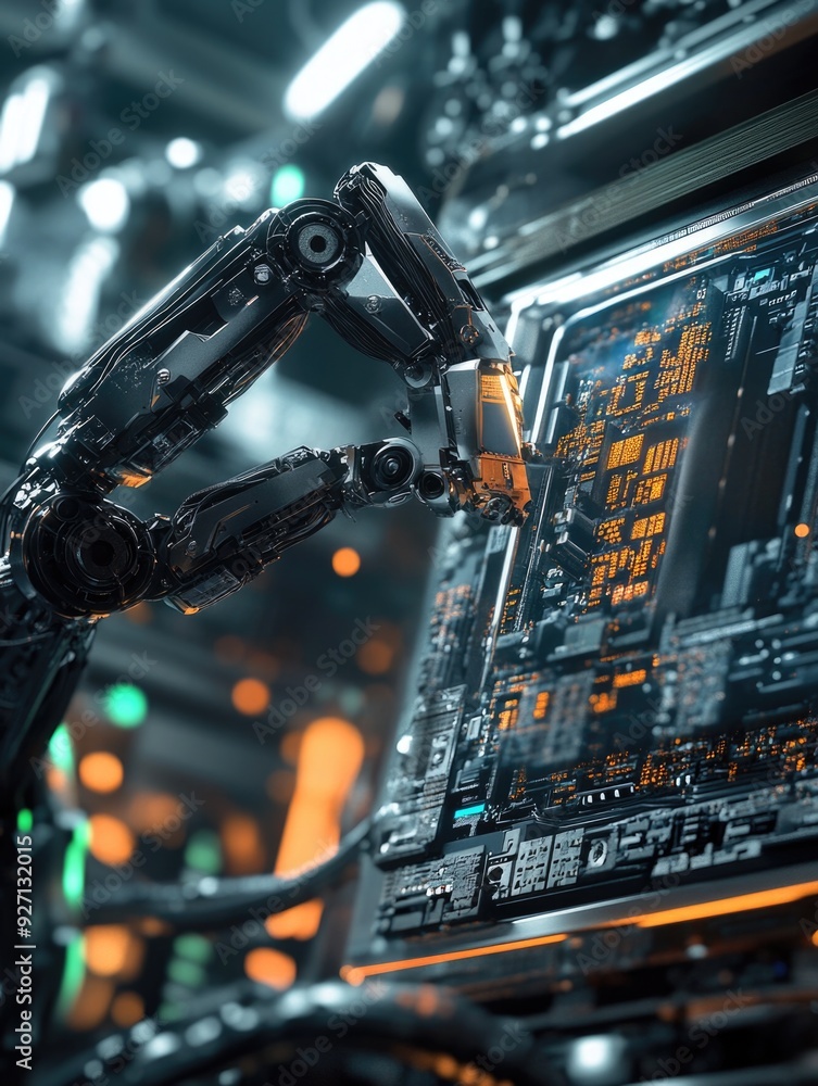 Robotic Hand with Computer Screen Robotic Hand with Computer Screen