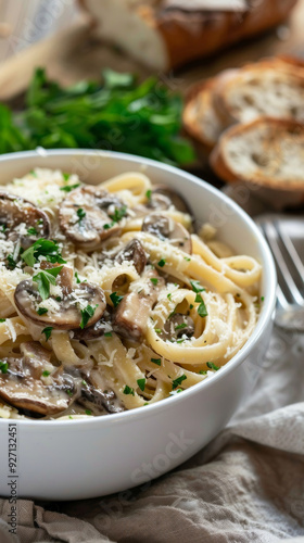 Creamy Mushroom Risotto Pasta with Porcini Mushrooms