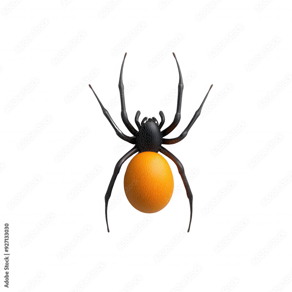 3D Rendered Black and Orange Spider 3D Rendered Black and Orange Spider