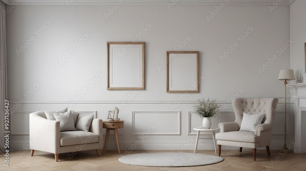 High resolution photo frame on the wall interior image template, empty art frame interior design ai generated designer pictures. High resolution photo frame on the wall interior image template, empty art frame interior design ai generated designer pictures.