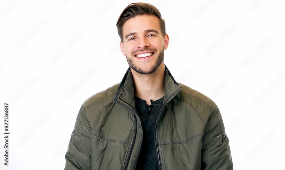 Portrait of a handsome young man smiling isolated on a white background Portrait of a handsome young man smiling isolated on a white background