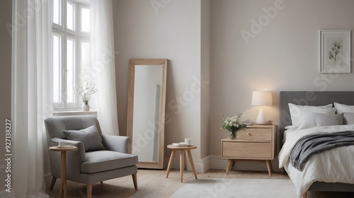 High resolution photo frame on the wall interior image template, empty art frame interior design ai generated designer pictures.