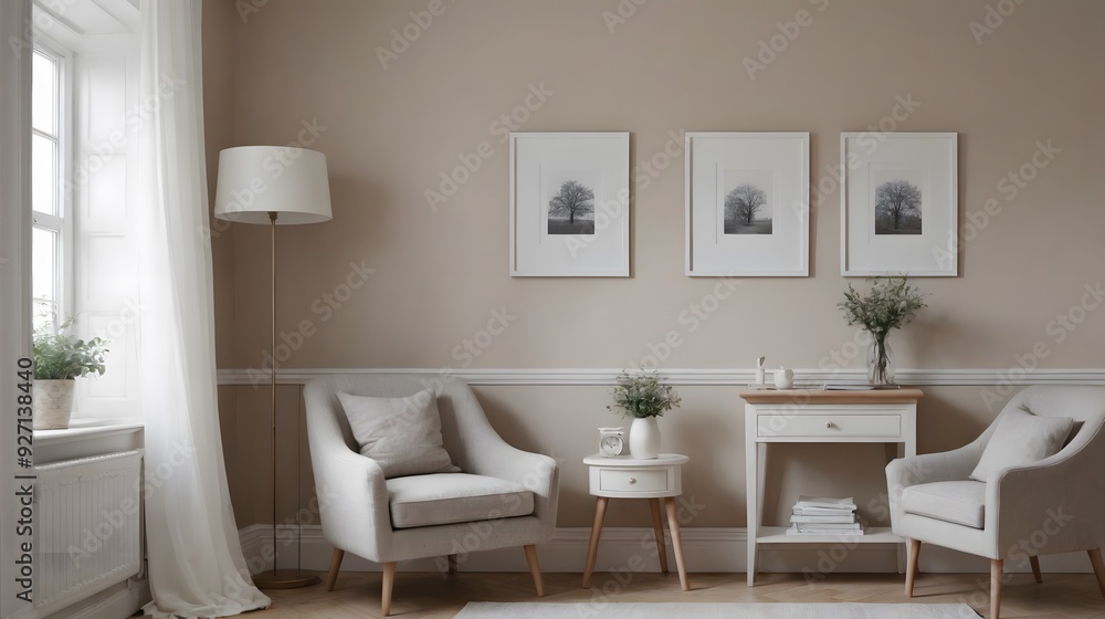 High resolution photo frame on the wall interior image template, empty art frame interior design ai generated designer pictures. High resolution photo frame on the wall interior image template, empty art frame interior design ai generated designer pictures.