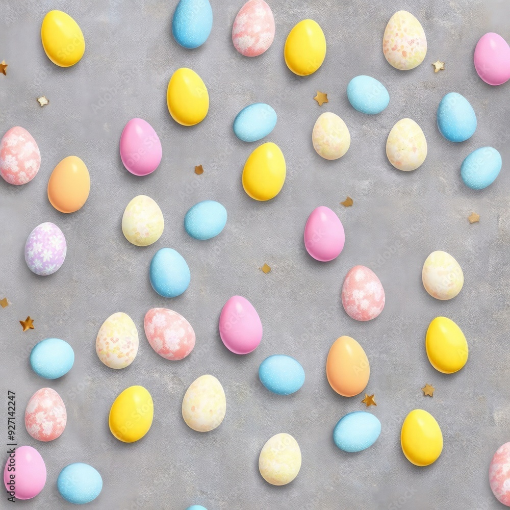 Сolored Easter eggs on a gray background Сolored Easter eggs on a gray background