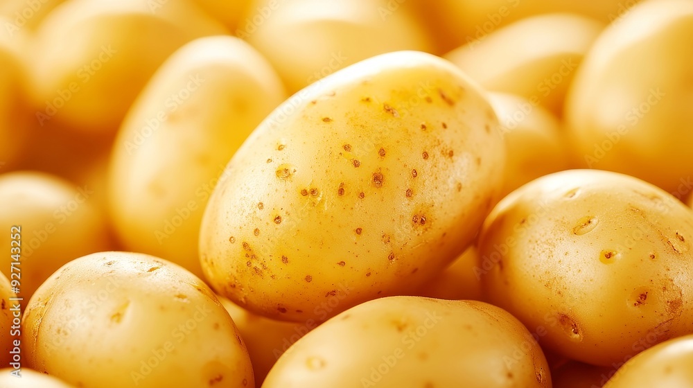 Close-up of a Fresh Potato, showcasing its textured skin, earthy tones, and natural imperfections, emphasizing its organic appeal and culinary versatility. Close-up of a Fresh Potato, showcasing its textured skin, earthy tones, and natural imperfections, emphasizing its organic appeal and culinary versatility.