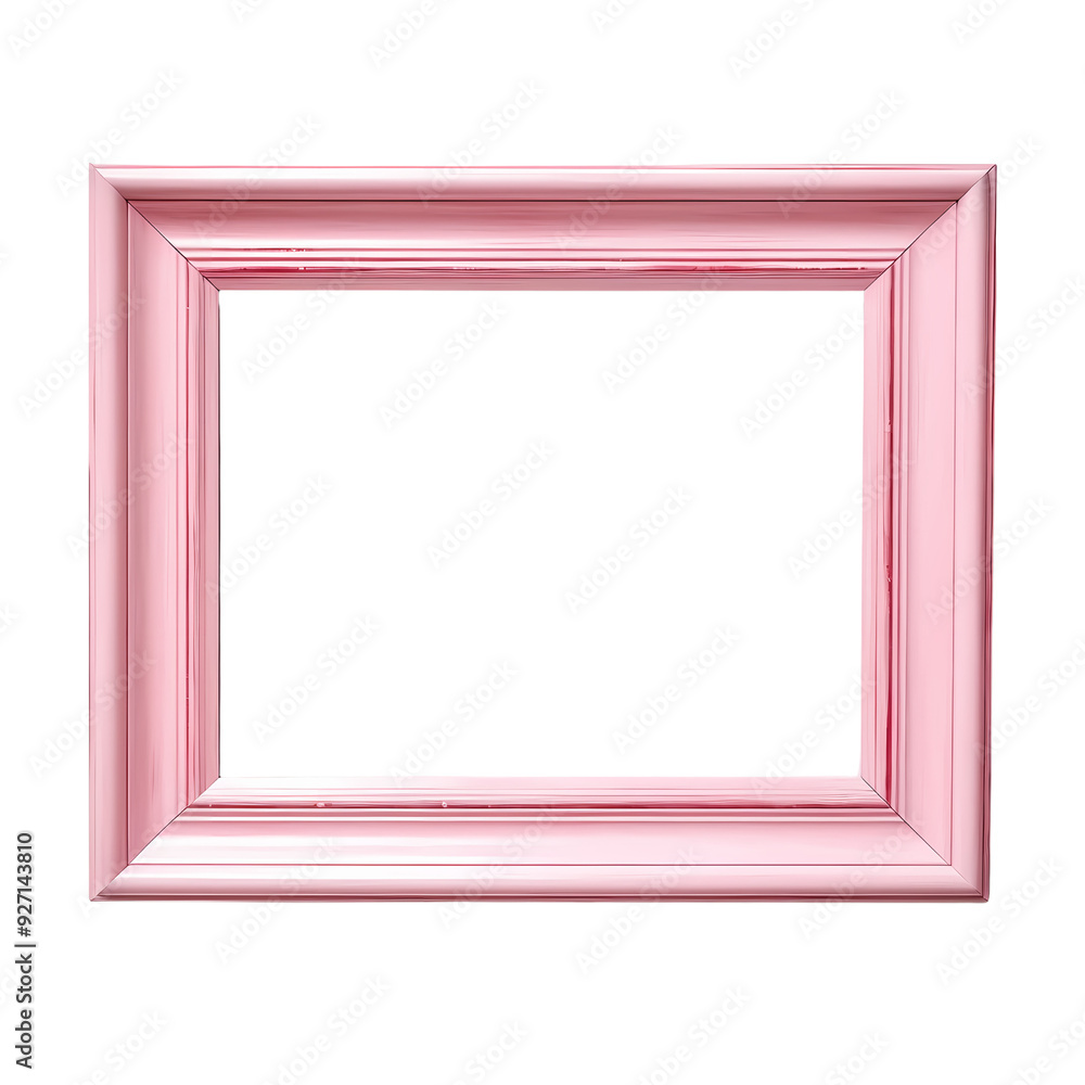 A pink picture frame isolated on a black background. A pink picture frame isolated on a black background.