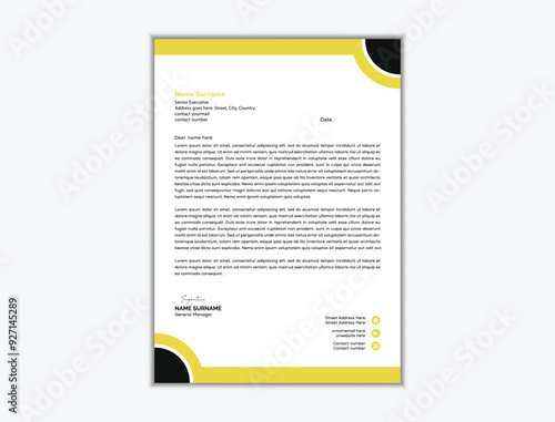 Corporate modern letterhead design